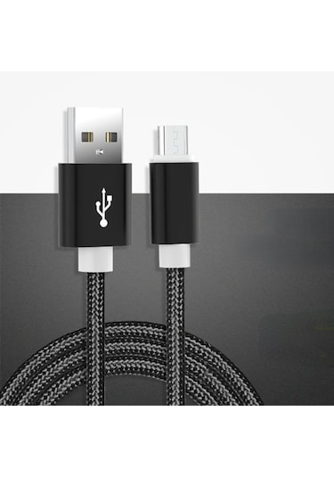 Siyah İos Uyumlu, Type-c Ve Mikro Usb İçin Ağır Hizmet Tipi 10ft Naylon Örgülü Telefon Şarj Kablosu - Dayanıklı Ve Hızlı Şarj 3m Type-c