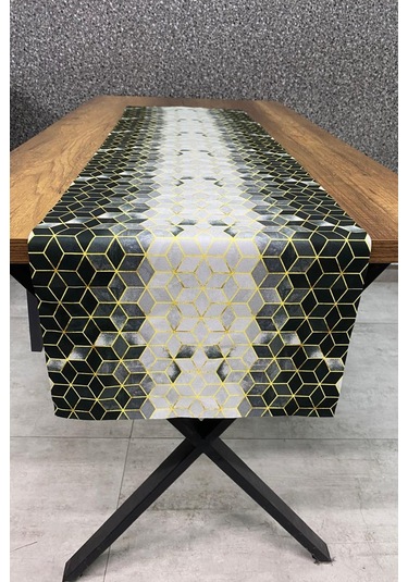 Geometrik Desenli Runner 40x140 Cm Renkli