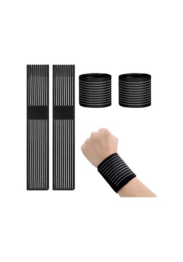 Siyah, Elastik Bilek Kayışı Nefes Alabilen El Ateli Ayarlanabilir Sıkıştırma