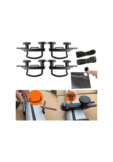 4 Adet Metal Araba U-cıvata Klipsleri Evrensel Tavan Kutusu Aksesuarları Kiti Kamyon U-cıvata Klipsleri,jwcwsq