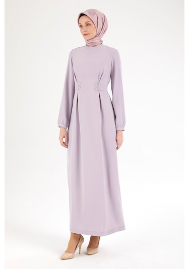 Armine Trend Belden Halka Desenli Elbise-lila 25yt926 Lila Armine Trend Belden Halka Desenli Elbise-lila 25yt926 Lila