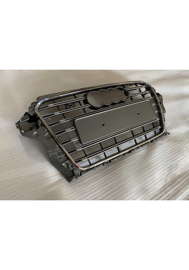 Audi A3 S3 2013-2016 Uyumlu Yedek Parça Panjur Gri Krom