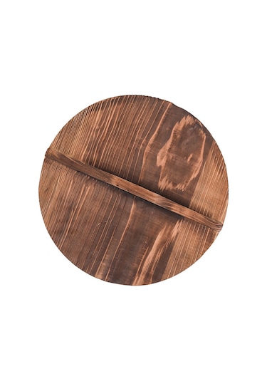 Tavalar Ve Tencere İçin Doğal Ahşap Kapak, 28 Cm, Kahverengi Doğal Ahşap