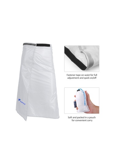 Aubyhe Halka Ayarlanabilir Bel Bantlı Su Geçirmez Outdoor Etek - Mavi Dağa Çıkma, Kamp İçin Mavi