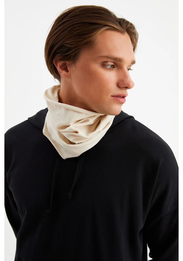 Erkek 4 Fonksiyonlu Koruyucu Pamuklu, Esnek, Terletmez, Bandana, Boyunluk, Maske - Tek Ebat / Bej Bej