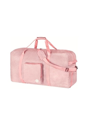 Sandwich 120l Katlanır Pink Denim Motion003 Seyahat Spor Çantası Omuz Askısı Ayakkabı Cebi Pembe