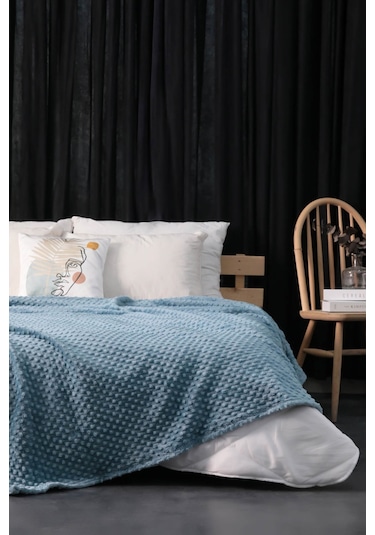 Mink All Season Tomurcuk Çift Kişilik Battaniye - İndigo