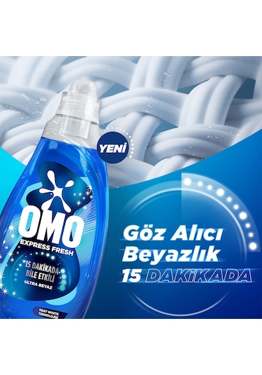 Omo Express Fresh 1480ml Ultra Beyaz Sıvı Çamaşır Deterjanıx1 Capcanlı Renkler Renkli Ve Siyahlar X1 1480 ML