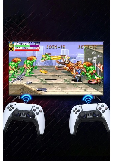 İthalat Y5 64gb Android Dual Pad 4k Game Stick - Beyaz