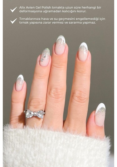 Alix Avien Uv Kalıcı Gri Simli Jel Oje 20 Gel Polish 12 Ml