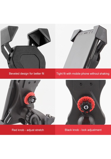 Folinda Bisiklet Telefon Tutucusu, Elektrikli Araçlar İçin Sahte Deri Malzeme, Sağlıklı Sürüş Deneyimi Sağlar, 360 Derece Dönüşümlü, Ekran Ve Tuşları Engellemez, Dayanıklı Abs Plastik, Siyah Renk Siyah