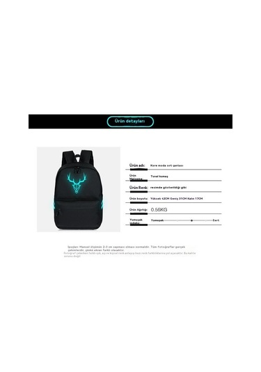 Karanlıkta Parlayan Sırt Çantası Erkek Rahat Tuval Üniversite Öğrenci Çantası Lise Öğrencisi Büyük Kapasiteli Kırmızı - Gri