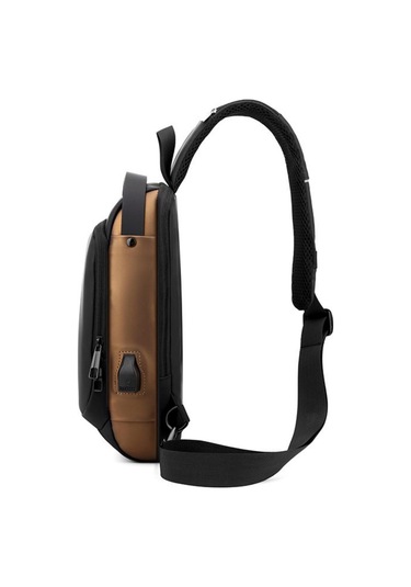 Maiyame "erkek Bisiklet Çantası - Usb Şarj Portlu, Kilitli Fermuarlı, Çok Amaçlı Sırt Çantası" Siyah - Kahverengi