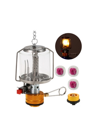 Neevoyu "taşınabilir Kamp Gaz Feneri - 3 Fitilli, Ayarlanabilir Alev, Çadır Aydınlatma İçin Mükemmel" Çok Renkli