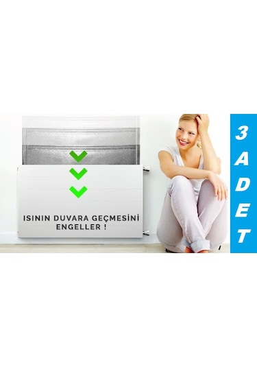 Kalorifer Petek Peteği Arkası Alüminyum Folyo Isı Yalıtım Levhası