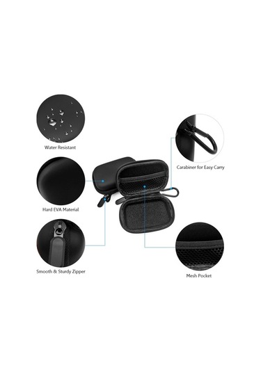 Dancemonkey Süper Geçirmez Oksimetre Kılıfı - Şok Emici Eva Çanta Siyah Siyah