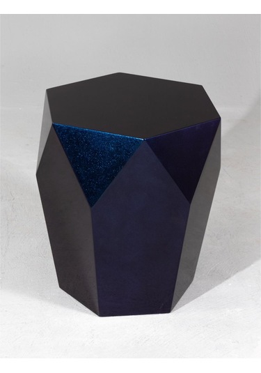 Avatar Yan Sehpa Koltuk Sehpası Metalik Boya Mor