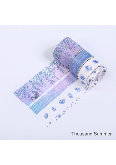 Springsun Washi Bant Seti - 4 Rulo 3 Farklı Genişlik Dekoratif Maskeleme Bandı El Sanatları & Dıy İçin: Scrapbooking, Planlayıcı, Hediye