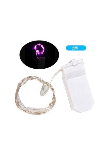 Maoyaya Otomatik Açılan Led Işık Zinciri, Hediye Kutusu Dekorasyonu İçin İnce Ve Esnek Mor Işık Şeridi, 2 Metre 20 Led. Mor Mor