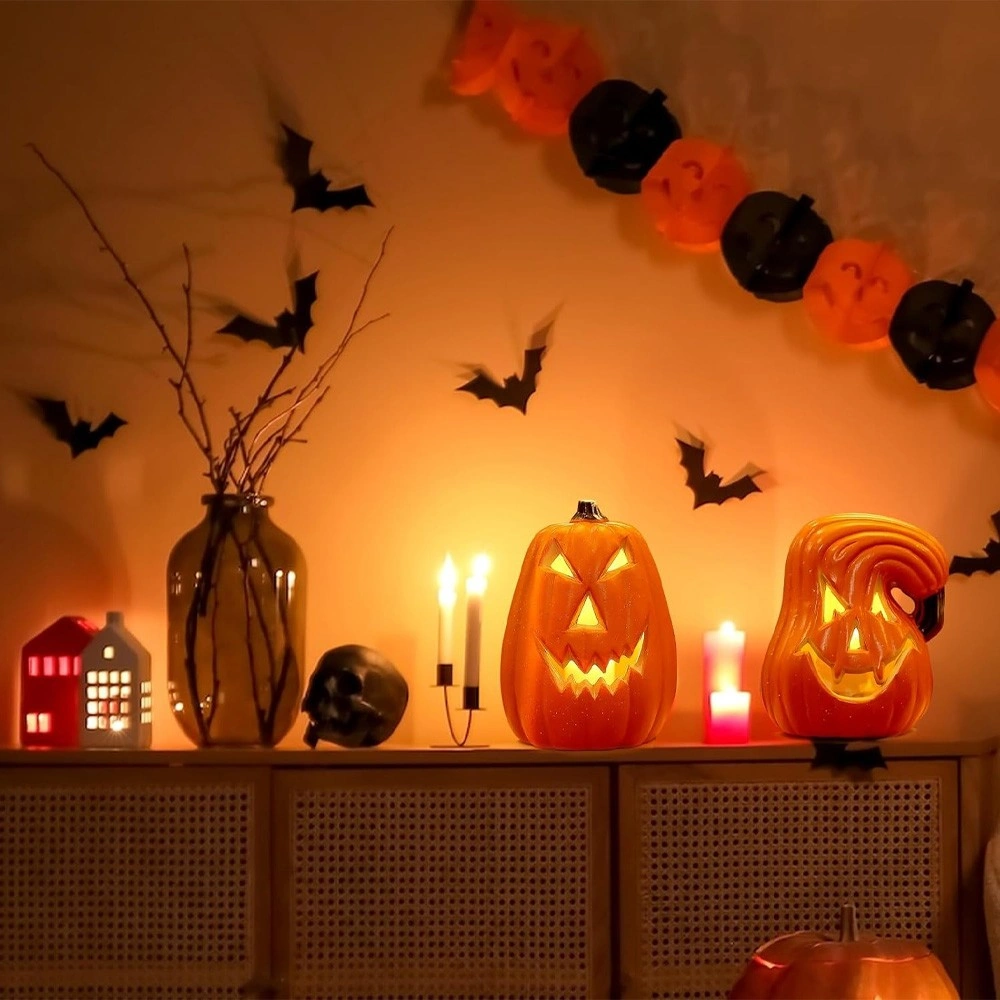 Cadılar Bayramı Jack-o-lantern - Balkabağı Süsü Led Aydınlatma - Jack-o-lantern - Led Süslemeler - Karnaval, Tema Partileri Ve Cadılar Bayramı İçin Uygundur Diğer