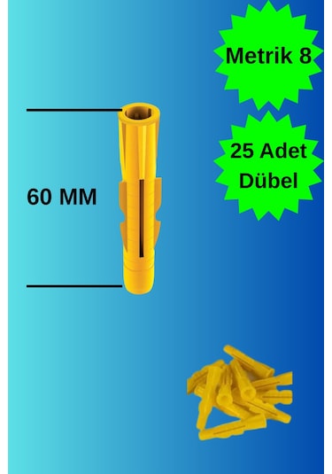 M10 Roket Dübel 25 Adet Plastik Roket Dübel Boşluk Ve Duvar Için
