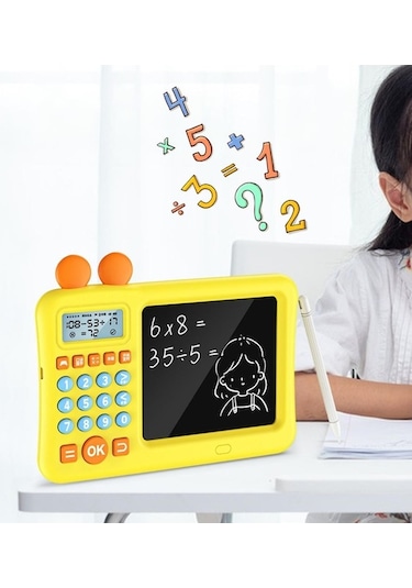 Novahub Suntek Matematik Öğretimi Hesap Makinesi Çocuklar İçin Sarı Renkli Eğitim Ürünü