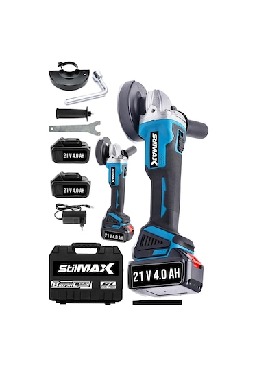 Stilmax ST-AT21T 21 V 4 Ah Çift Akülü Metal Kesme Spiral Taşlama Makinesi