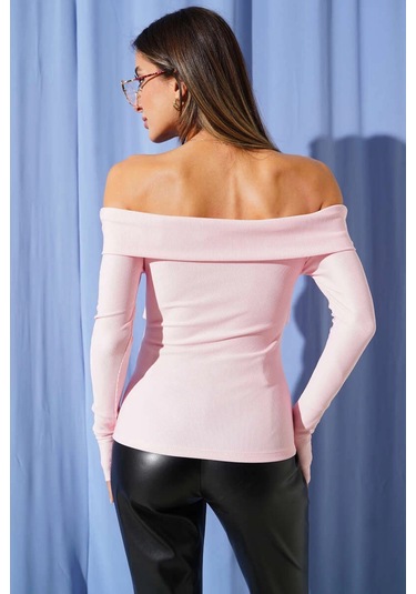 Madonna Çapraz Yaka Bluz Pembe T4331 Pembe