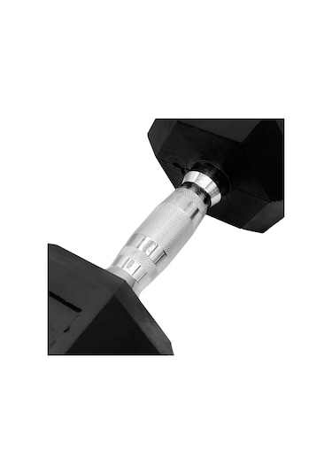 Rebuwo 15 KG 1 Adet Hex Dambıl Kauçuk Altıgen Dambıl Hex Dumbbell