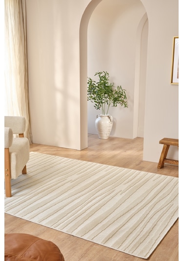 Kaşmir Halı Iskandinav Frode White 100X300 CM Salon Mutfak Halısı Yolluk Salon Mutfak Halısı Yolluk Kilim