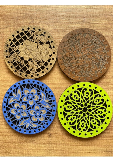 8'li Büyük Boy Ve Küçük Boy Ahşap Nihale Seti 4