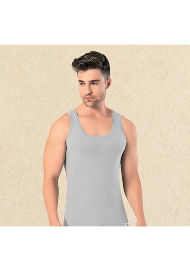 Omera Organik Kumaş Erkek Likralı Atlet 2004 Gri