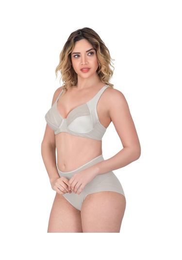 Ekru Mı Emay 183 C Yan Destekli Toparlayıcı Balenli Sütyen Ekru