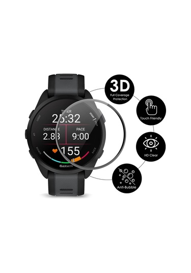 Garmin Forerunner 165/165 Müzik İçin 2 Adet Enkay 3d Tam Kapsama Yumuşak Pc Kenar Pmma Hd Ekran Koruyucu Film