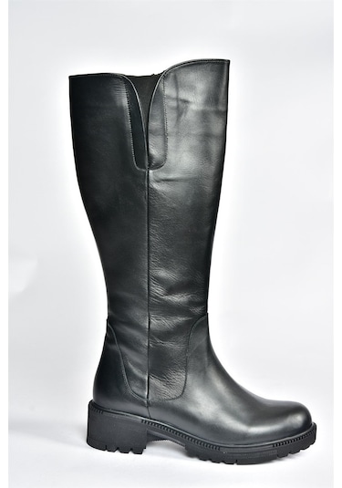 Fox Shoes Siyah Hakiki Deri Günlük Kadın Çizme N654226103 Siyah