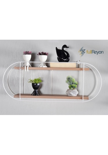 Fullreyon Dekoratif 2 Raflı Duvar Rafı (523190578)