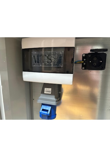 7 Kw 60 40 20 Cm 3/32 Kombinasyon Panosu Kutusu Seyyar Taşınabilir Elektrikli Araç Şarj Cihazı İstasyonu Tesla Mavi Adaptör Uyumlu 7,4 KW