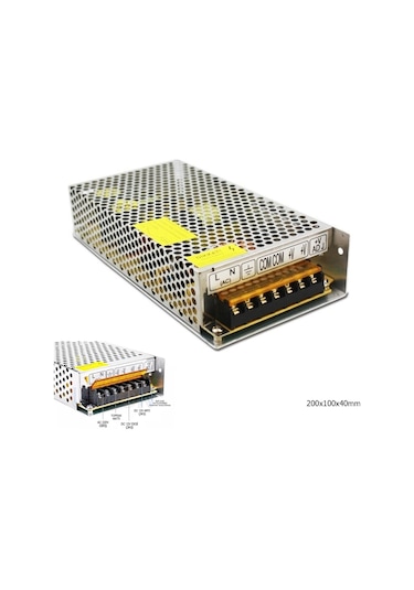 Adaptör Metal Kasa 12v 10a Rose Ops-120-12