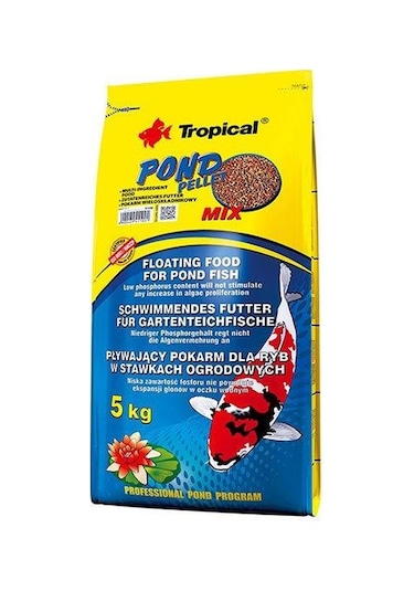 Tropical Pond Pellet Mix Japon Ve Havuz Balığı Yemi 5Kg