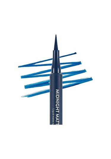 Flormar Midnight Matte Keçe Uçlu Mat Likit Göz Kalemi 003 Dark Blue