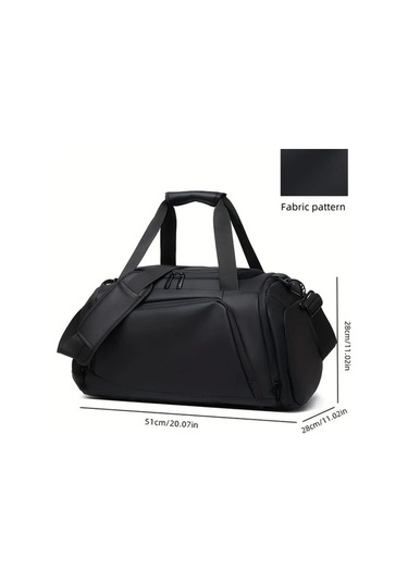 Sandwich Kolay Taşıma Motion003 Siyah Kapasiteli Spor Çantası Oxford Dayanıklı Ayarlanabilir Askılı Seyahat Çantası Siyah