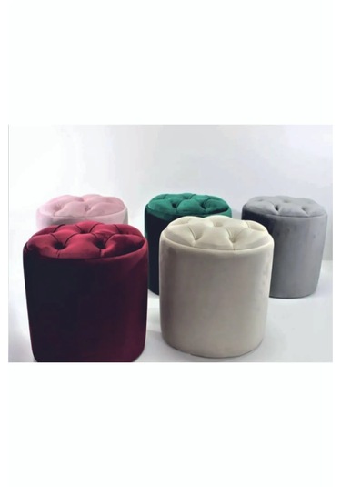 Most Hallow Kapitoneli Sandıklı Puf 15 Yeşil Kadife Kumaş Eviniz