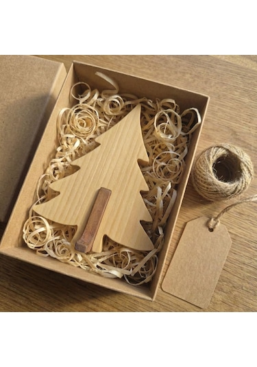 Simdale Wood İsimli Dekoratif Ahşap Çam Ağacı - Modüler Kaideli