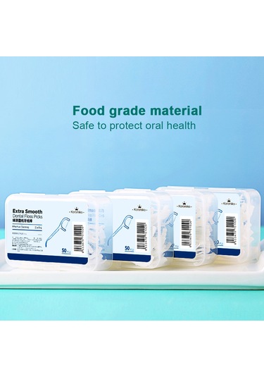 Hangfox Diş Arası Temizlik İçin Süperince Diş İpi, 4 Kutuda 200 Adet, Ev Ve Seyahat İçin, Hassas Diş Bakıcısı, Anti Kayma Kollü Tasarım