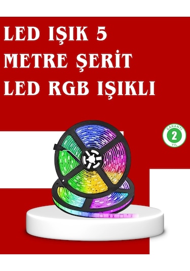 5 Metre Kumandalı Rgb Şerit Led Aydınlatma 1