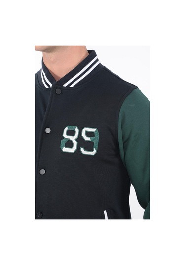 Erkek Kolej Ceket 3 Iplik Içi Fileli Kolej Ceket Lacivert Yeşil