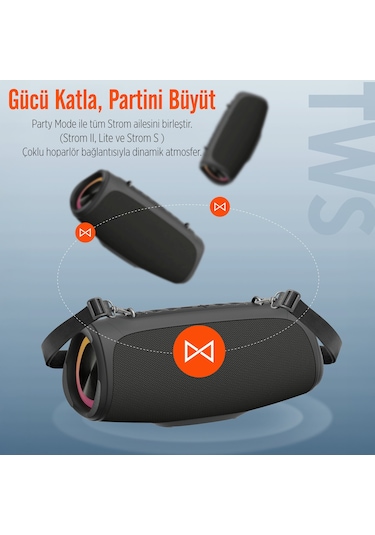 Nowgo Storm S 60w Rgb Super Bass Tws Party Speaker Taşınabilir Kablosuz Bluetooth Hoparlör