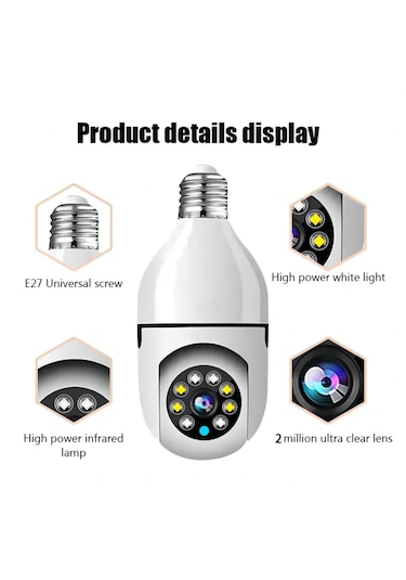 Full Hd Hareket Takip Sistemli Uzaktan Kontrol Edilebilen Ampul K