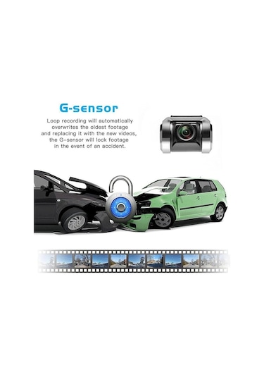 Trendooze Springsun Usb Araba Dvr Kamera Video Kaydedici, Döngü Kaydı Adas Sürüş Yardım Video Kaydedici, Gece Görüşlü Full Hd Gösterge Or