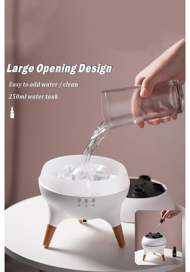 Dinamik Denizanası Hava Nemlendirici Ve Esansiyel Yağ Difüzörü - Çok Fonksiyonlu - 7 Renk Işık